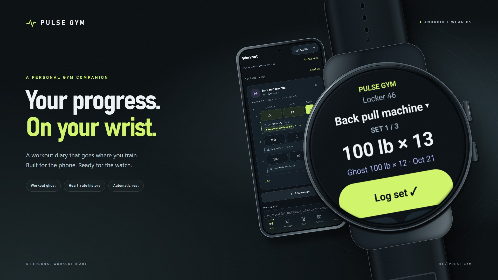 Pulse Gym Watch — Téléphone et montre, ensemble