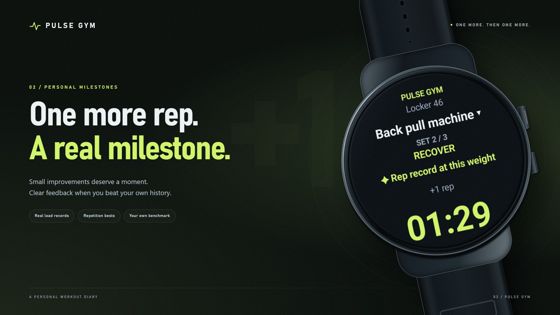 Pulse Gym Watch — Un nouveau record de répétitions